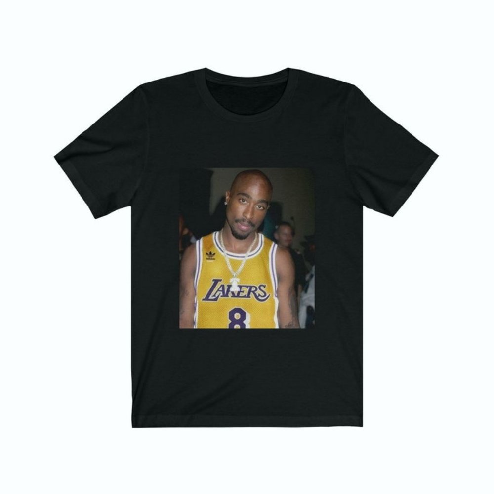 Tupac GOAT Unisex Tshirt, 2Pac Lakers 08 Tee For Men, Tupac Shakur Unisex Tshirt